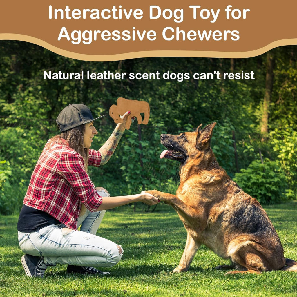 Ethical Dura-Fuse Leather Buffalo Toy For Dogs