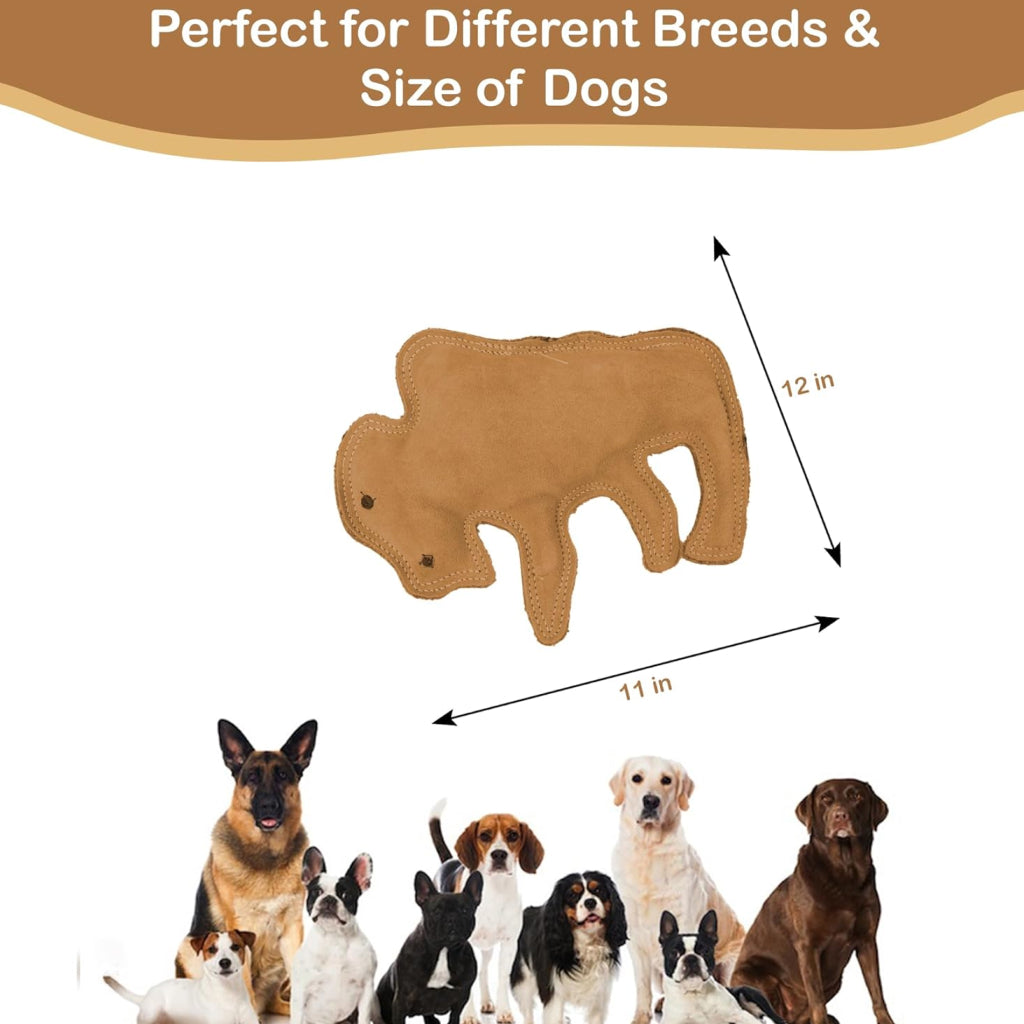 Ethical Dura-Fuse Leather Buffalo Toy For Dogs