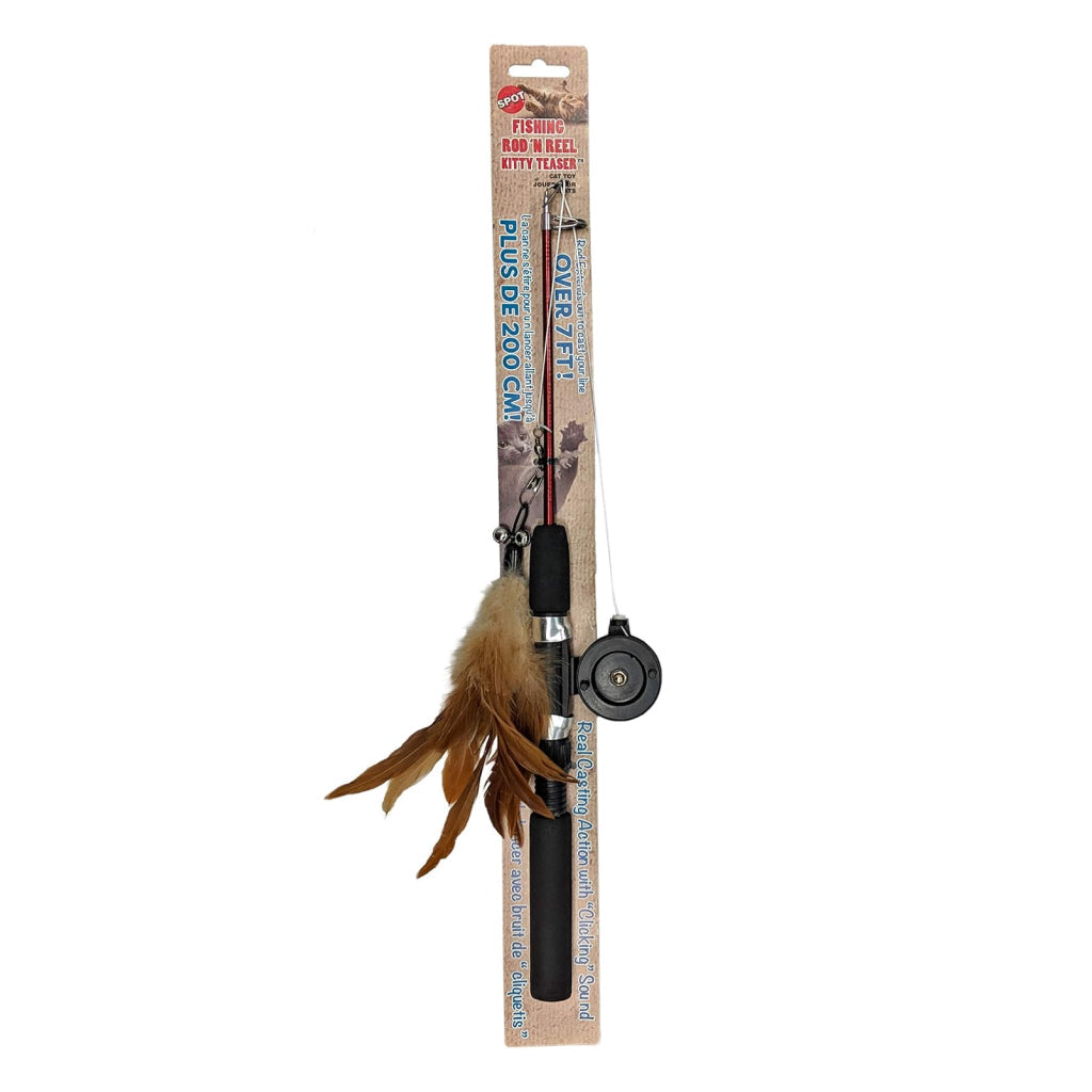 Ethical Fishing Rod N Reel Kitty Teaser Toy For Cats
