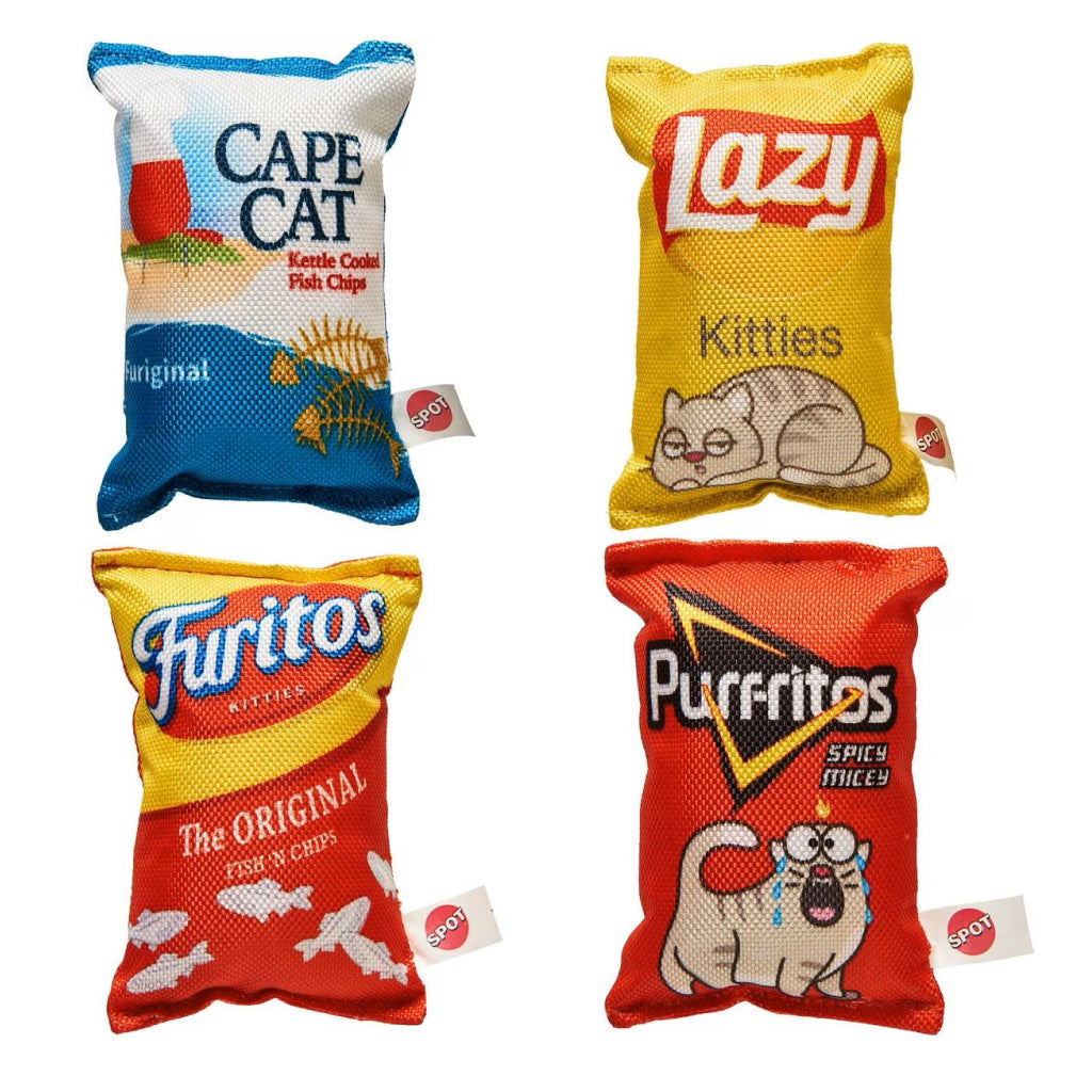Ethical Fun Food Kitty Chips Cat Toy, Assorted Colors, Each