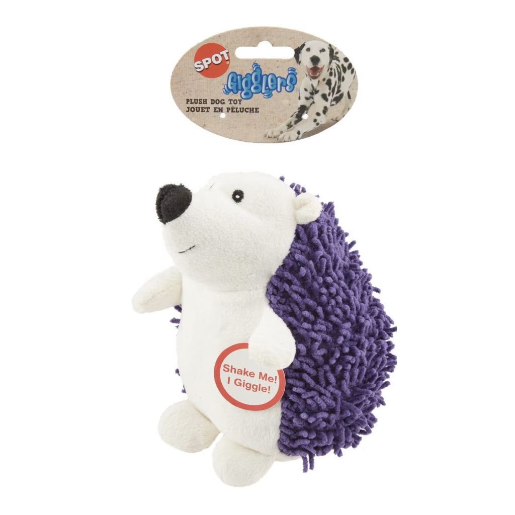 Ethical Giggler Plush Hedgehog Dog Toy, Assorted Colors