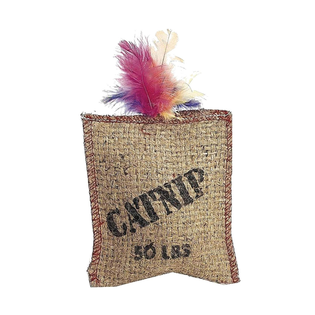 Ethical Jute & Feather Sack with Catnip Toy For Cats