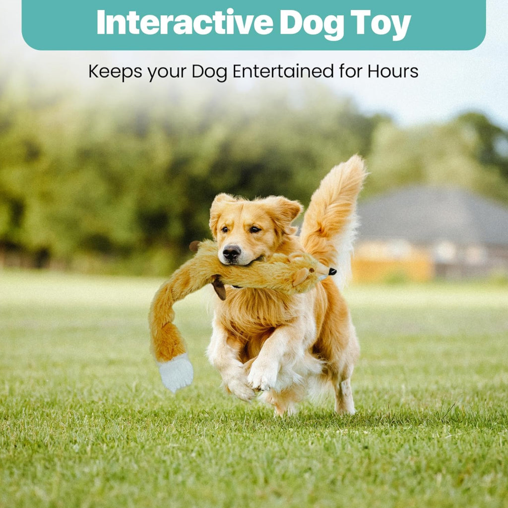 Ethical Pet Skinneeez Extreme Quilted Stuffing-Free Fox Toy for Dogs
