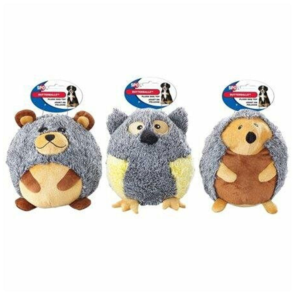 Ethical Pet Spot Butterballs Forest Dog Toy, 4-Inch, Assorted