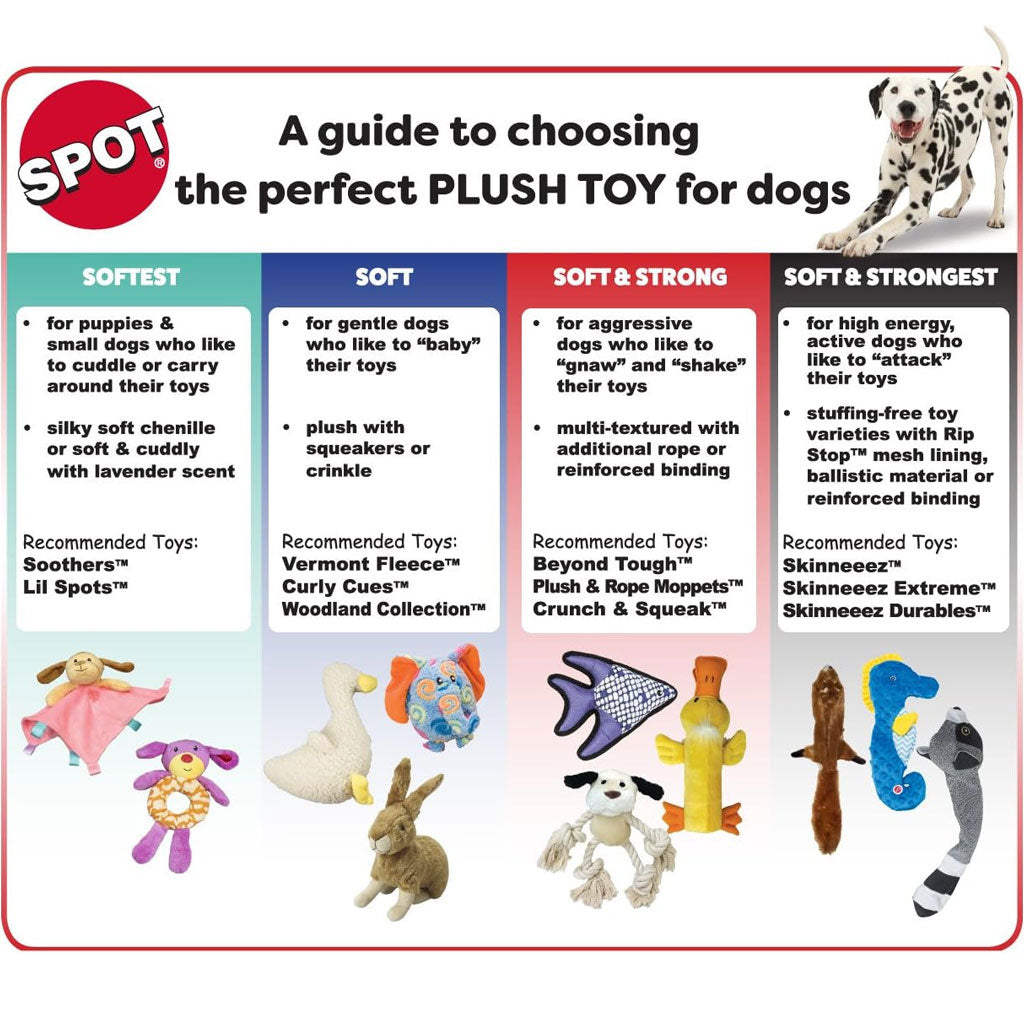 Ethical Skinneeez Artic Animal Stuffing-Free Plush Dog Toy, Assorted Character