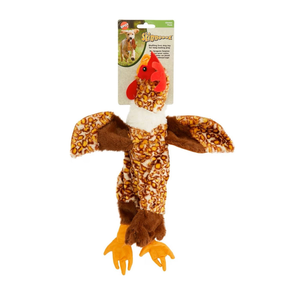 Ethical Skinneeez Stuffing-Free Plush Chicken Toy for Dogs (18")
