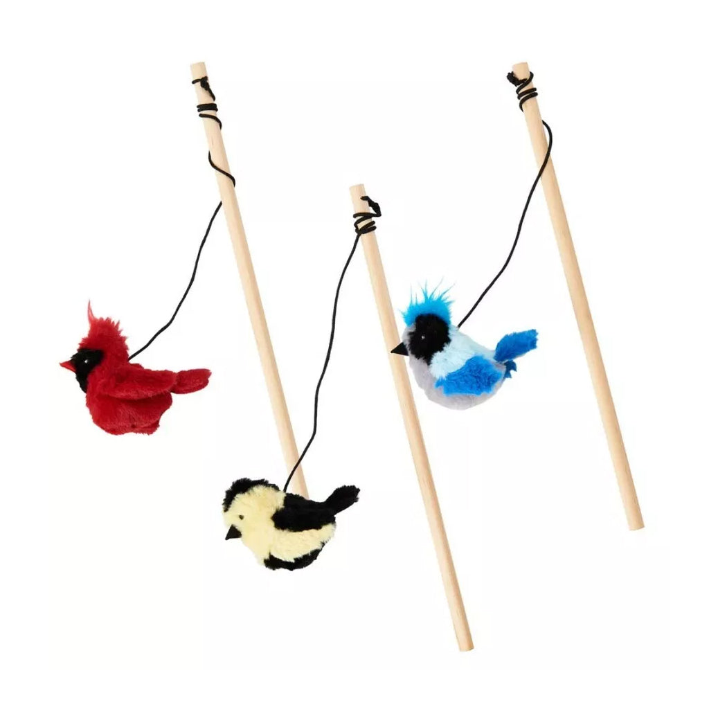 Ethical Songbird Teaser Wand Toy for Cats, Assorted Characters