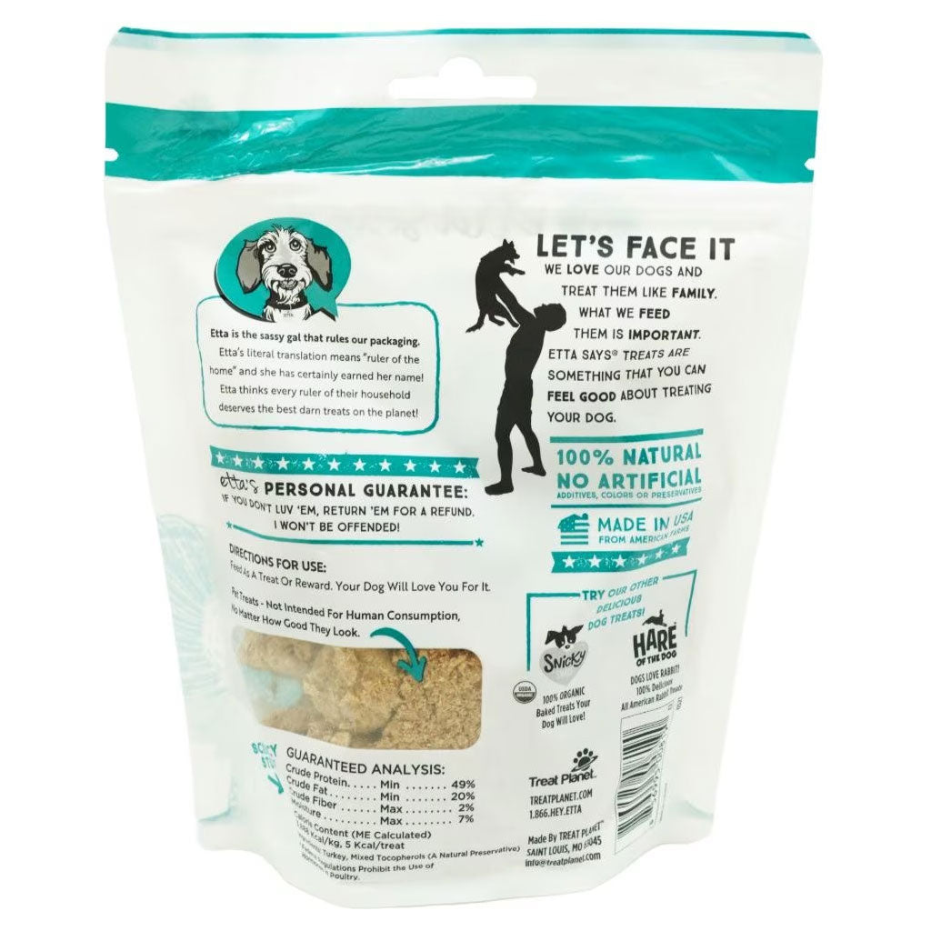 Etta Says! Eat Simple 100% Freeze Dried Turkey Dog Treats, 2.5-oz
