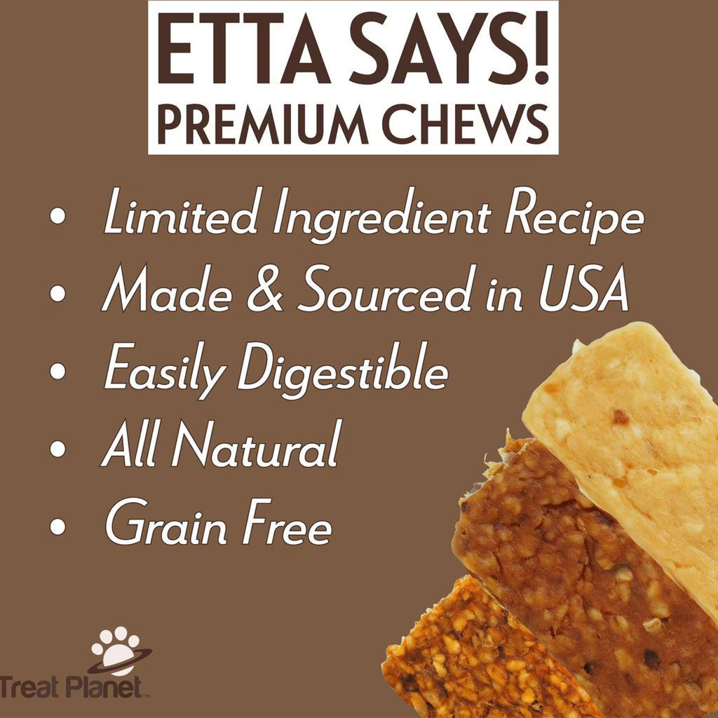 Etta Says! Premium Crunchy Chew Bars Pork + Apple Dog Treats, 12 count