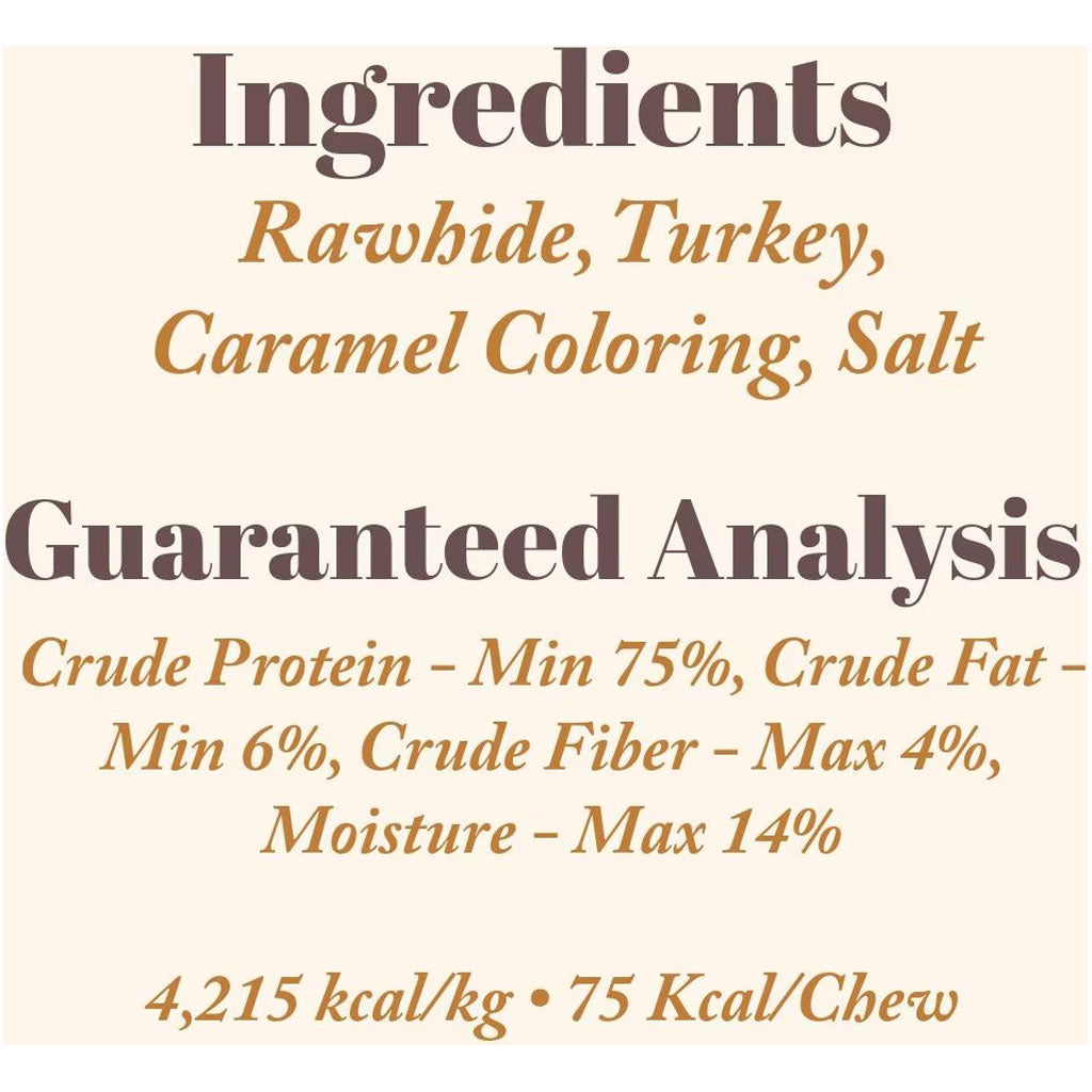Etta Says! Premium Crunchy Turkey Dog Chew Treats, 7"