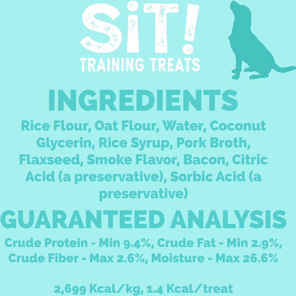 Etta Says! Sit! Training Treats for Dogs Bacon Flavor, 6-oz