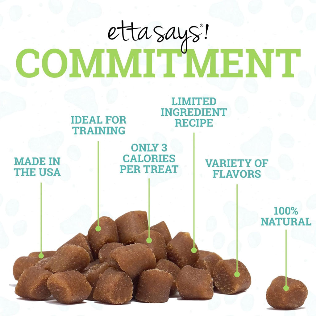 Etta Says! Sit! Training Treats for Dogs Cheddar Cheese Flavor, 16-oz