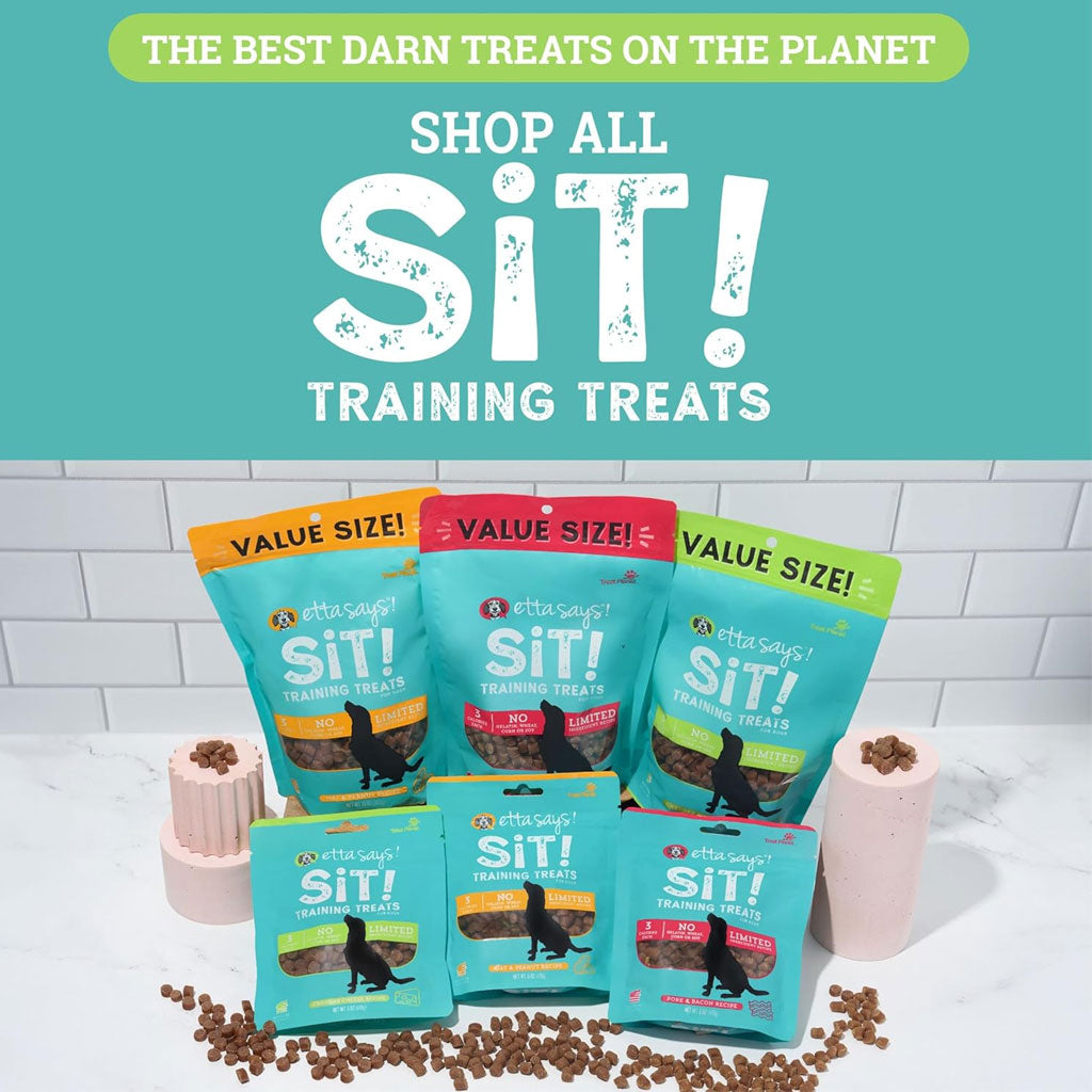 Etta Says! Sit! Training Treats for Dogs Cheddar Cheese Flavor, 16-oz