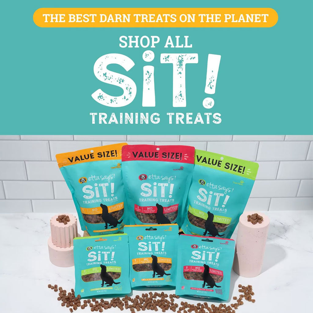 Etta Says! Sit! Training Treats for Dogs Peanut Butter Flavor, 6-oz