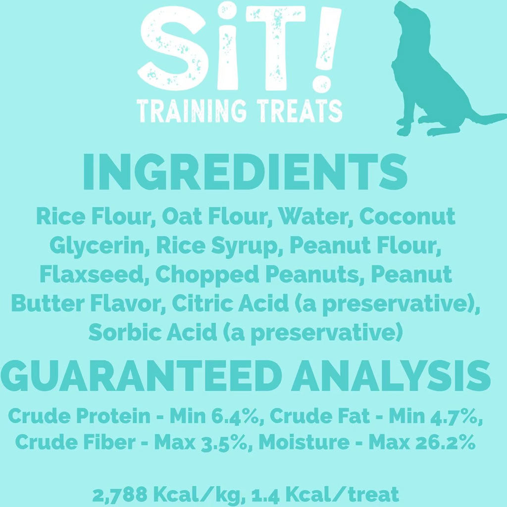 Etta Says! Sit! Training Treats for Dogs Peanut Butter Flavor, 6-oz