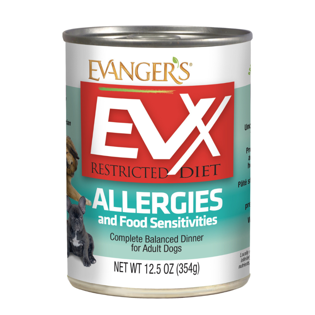 Evanger's EVX Restricted Diet Allergies & Food Sensitivied Diet Wet Dog Food (12.5 oz x  12 cans)