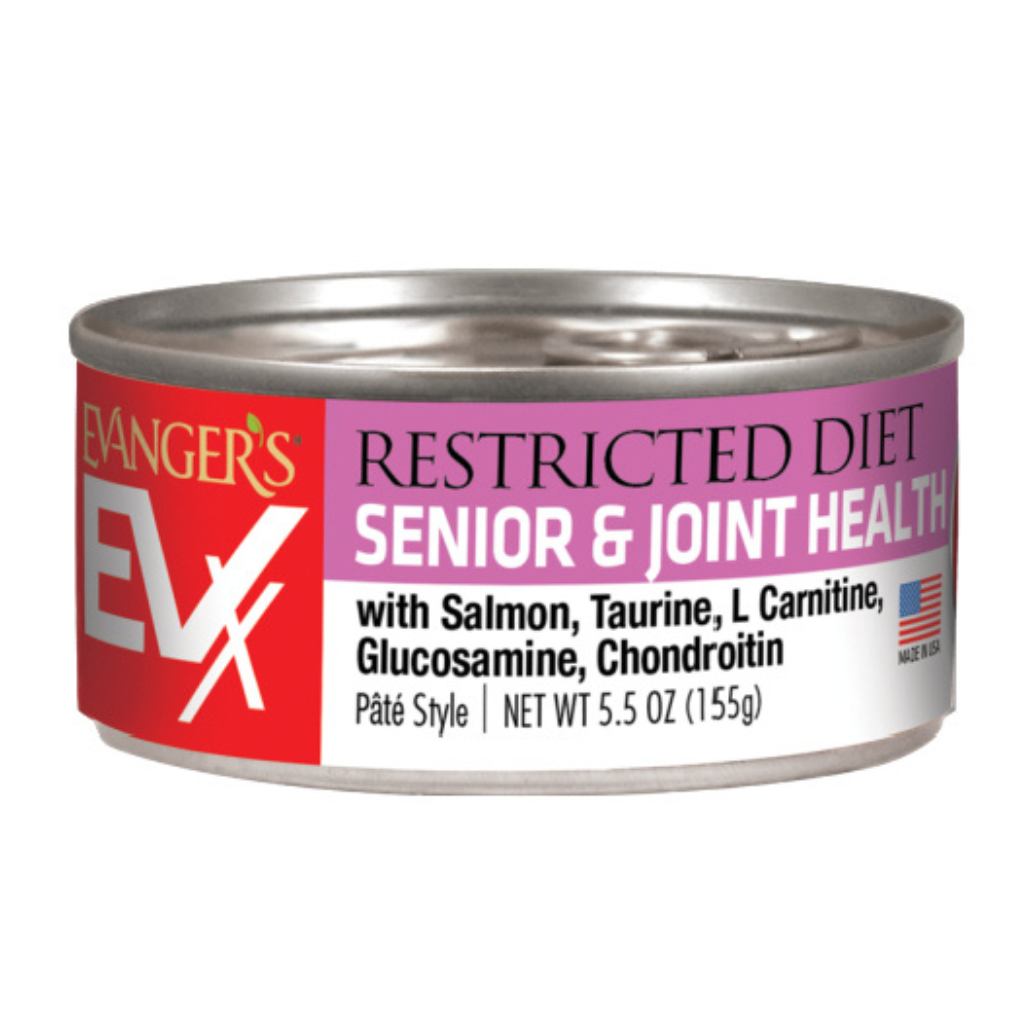 Evanger's EVX Restricted Diet Senior & Joint Health Salmon Recipe Wet Cat Food (5.5 oz x 24 cans)