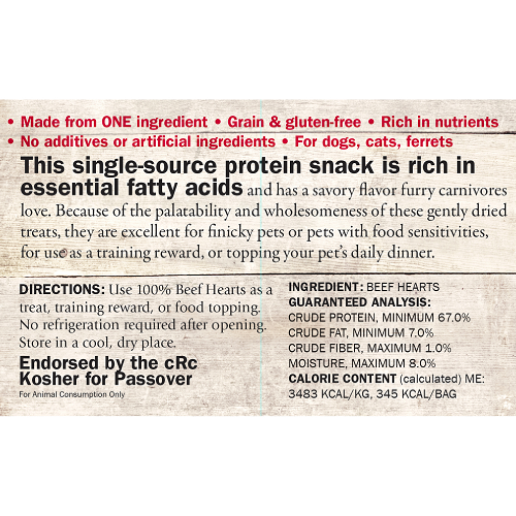 Evanger's Freeze-Dried Beef Hearts Dog & Cat Treats (3.5 oz)