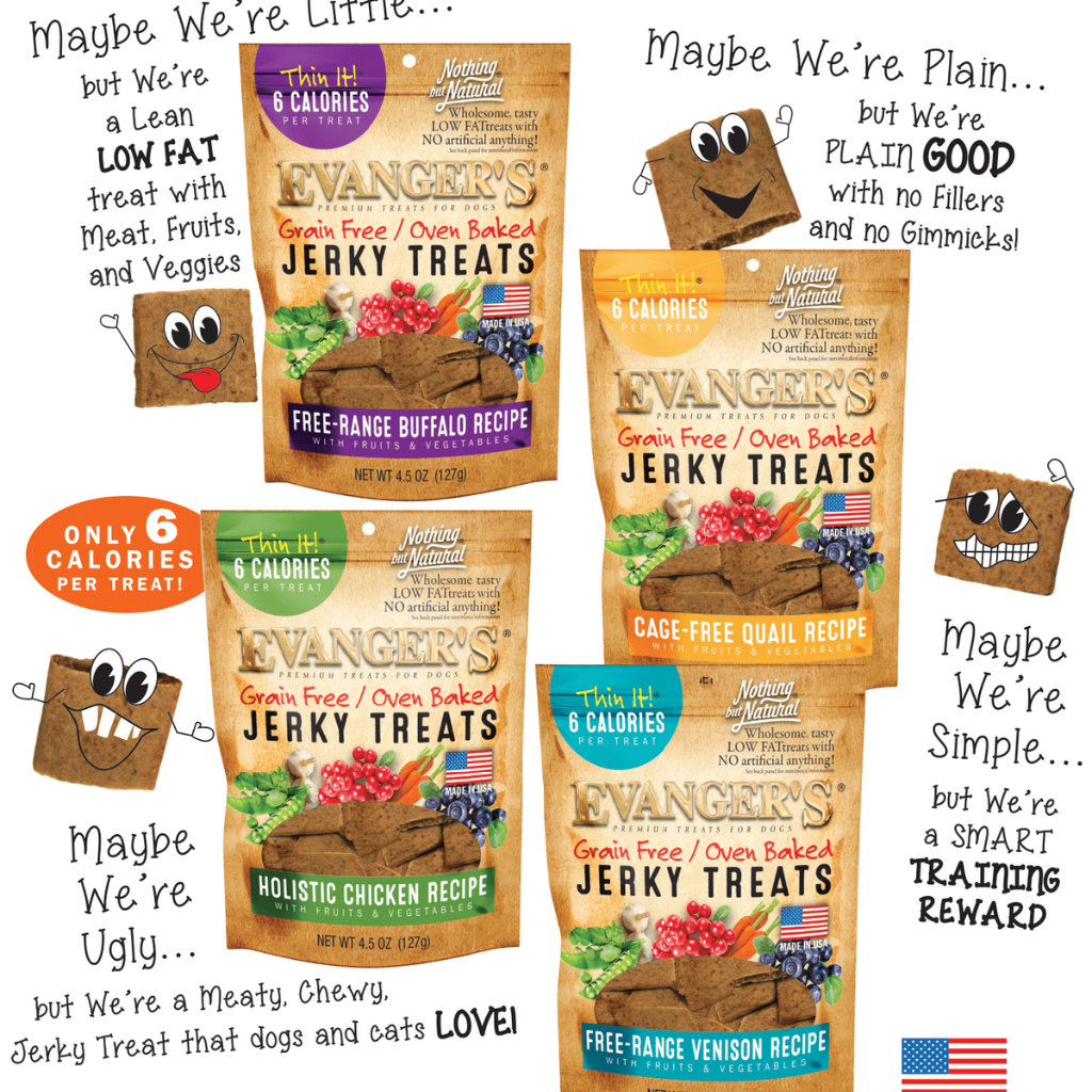 Evanger's Grain-Free Oven Baked Qauil Recipe Jerky Treats for Dogs (4.5 oz)