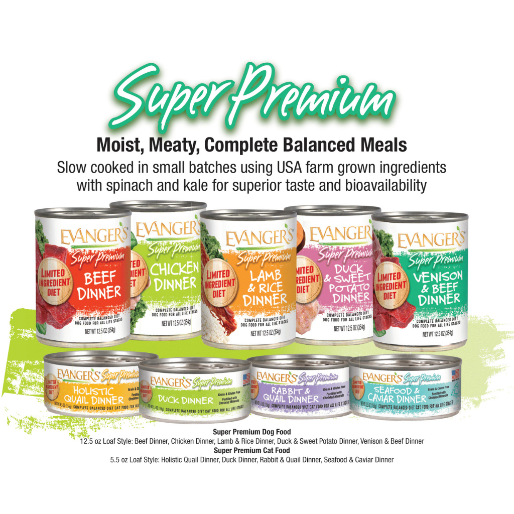 Evanger's Super Premium Rabbit & Quail Dinner Grain-Free Wet Cat Food, (5.5-oz x 24 cans)