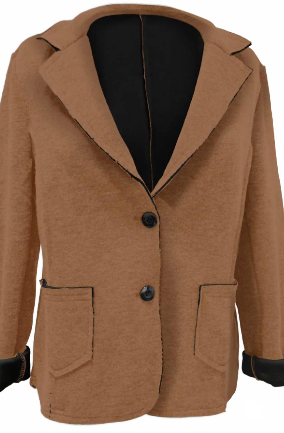 Women's Lindz Knit Equestrian Blazer In Toffee/black
