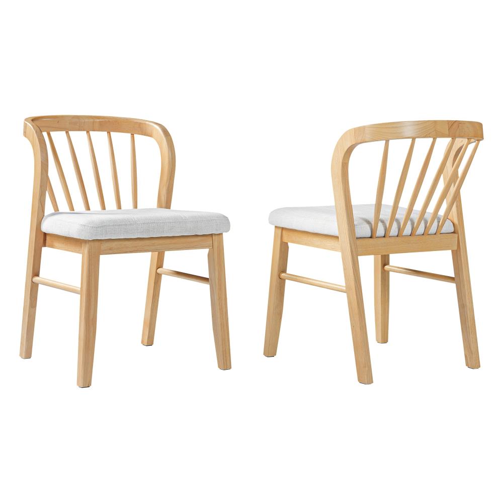 Mid-Century Dining Chairs with Padded Seats and Wooden Frames