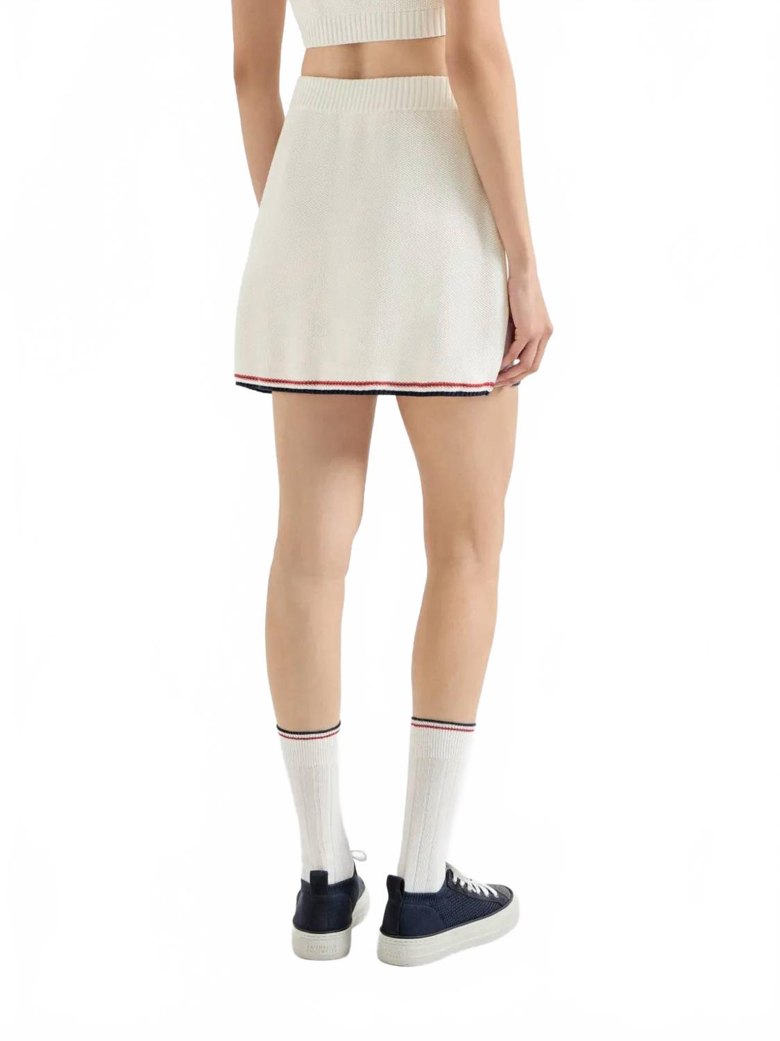 Knitted Mini Skirt In White