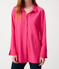Collared Tunic Top In Pink