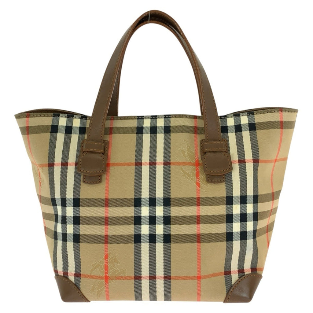 Burberry  Canvas Leather Handbag Tote Bag (Pre-Owned)