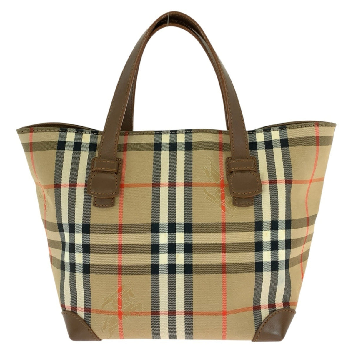 Burberry  Canvas Leather Handbag Tote Bag (Pre-Owned)