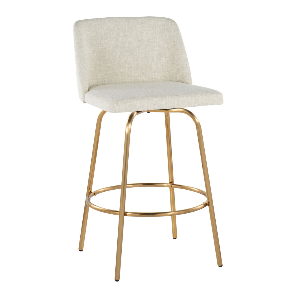 Upholstered Counter Chairs Set of 2