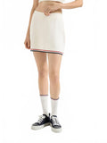 Knitted Mini Skirt In White