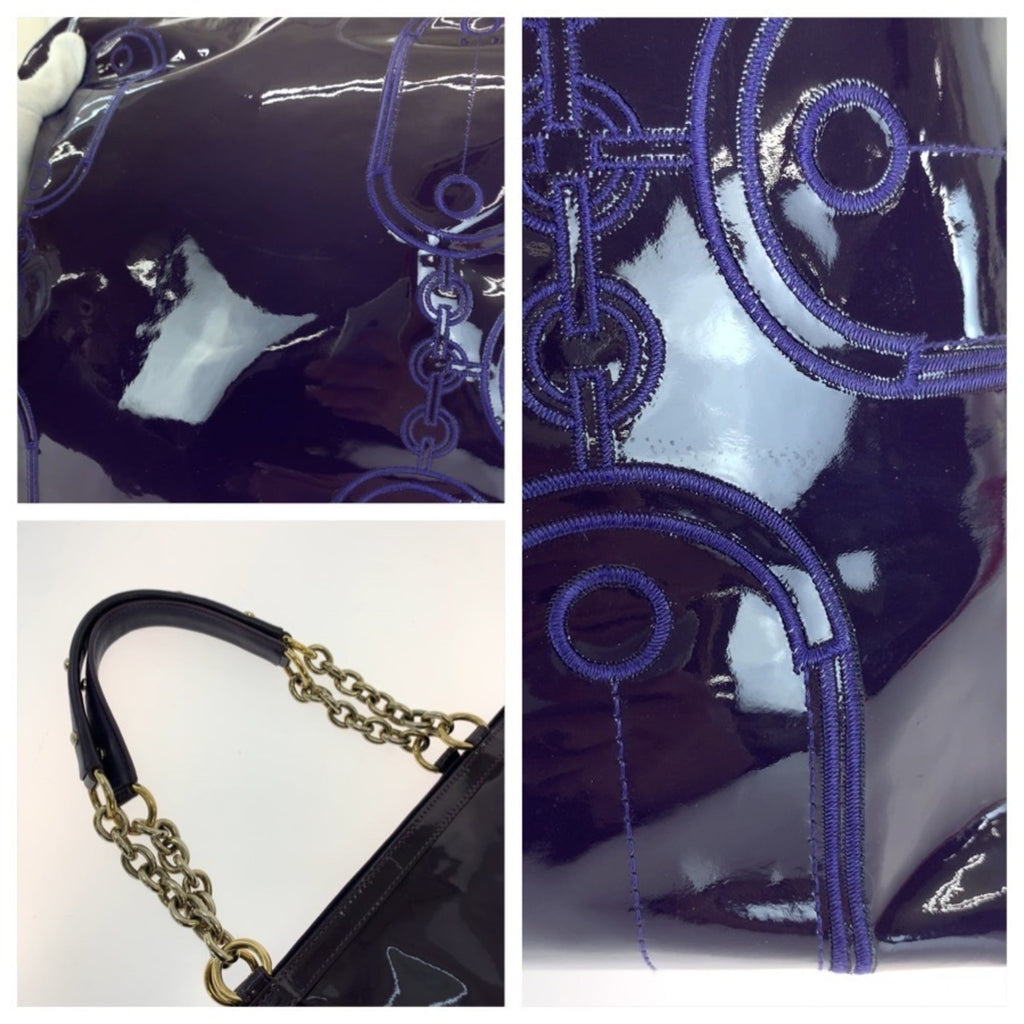 Versace Leather Shoulder Bag Tote Bag (Pre-Owned)