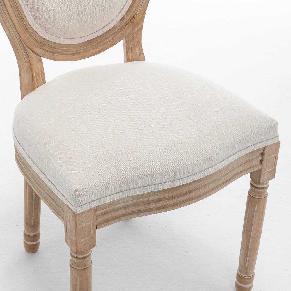 Farmhouse Solid Wood Dining Chairs with Cushioned Seats