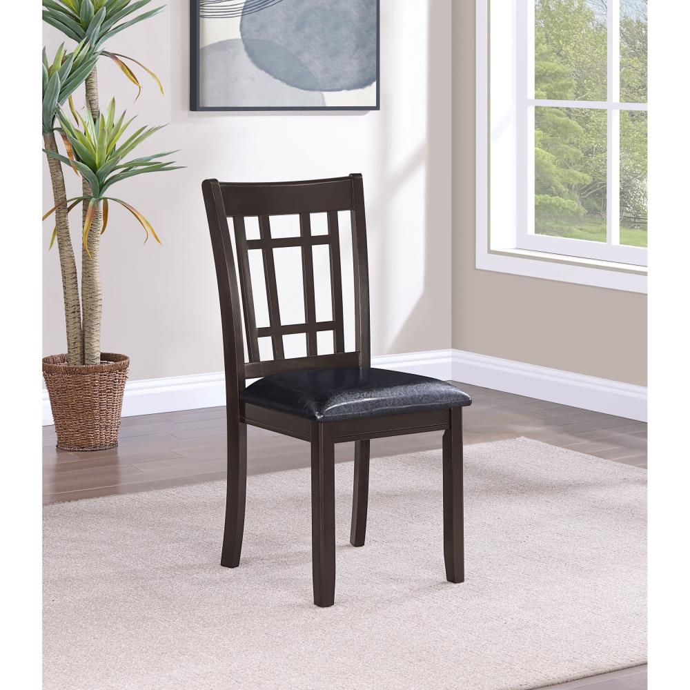 Modern Dining Side Chairs with Decorative Lattice Backs