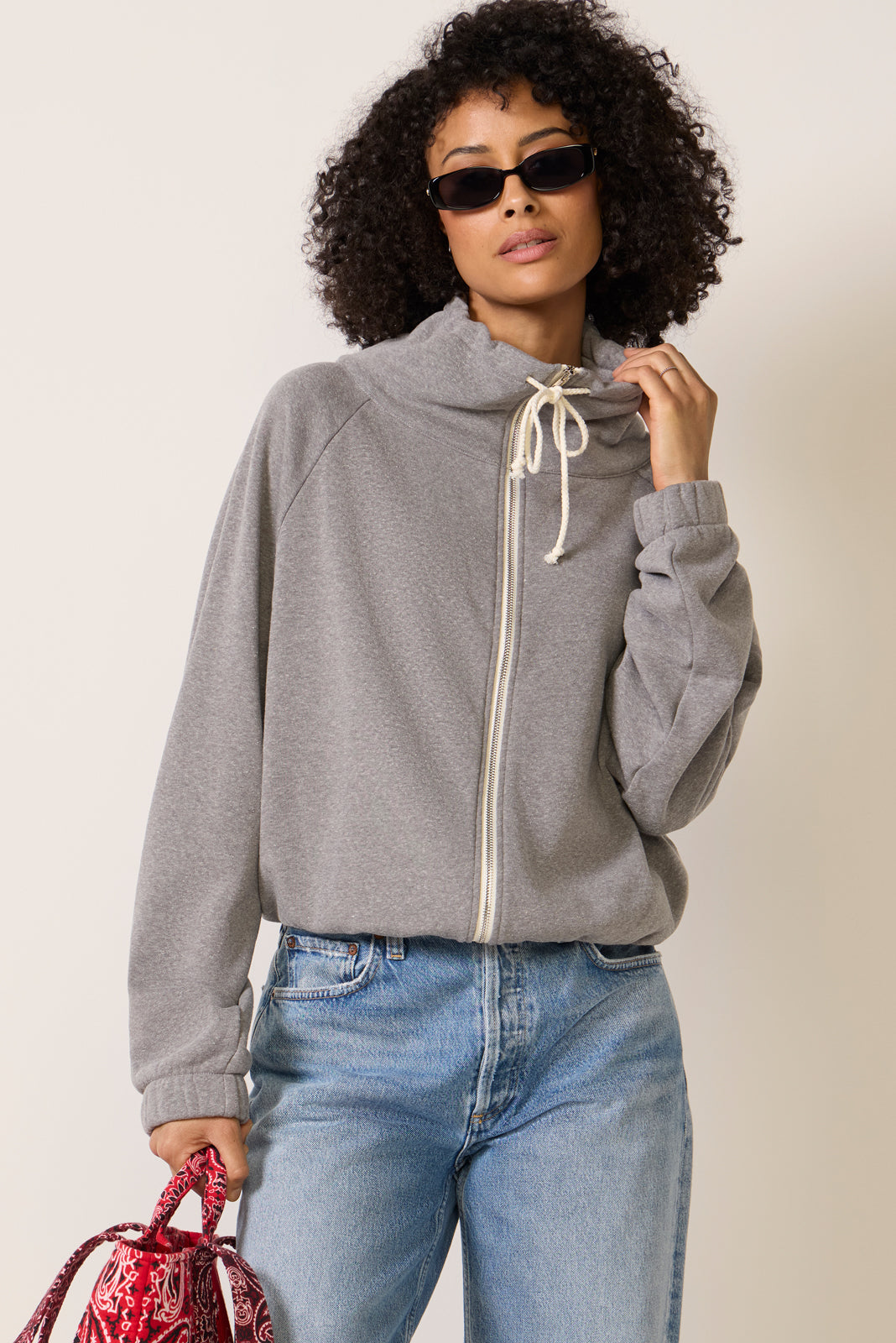 Women's Funnel Neck Full Zip Sweatshirt