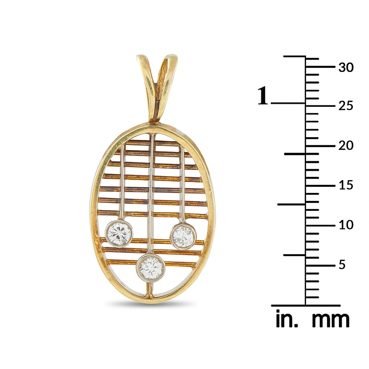 LB Exclusive 14K Yellow Gold 0.30ct Diamond Pendant MF02-091626