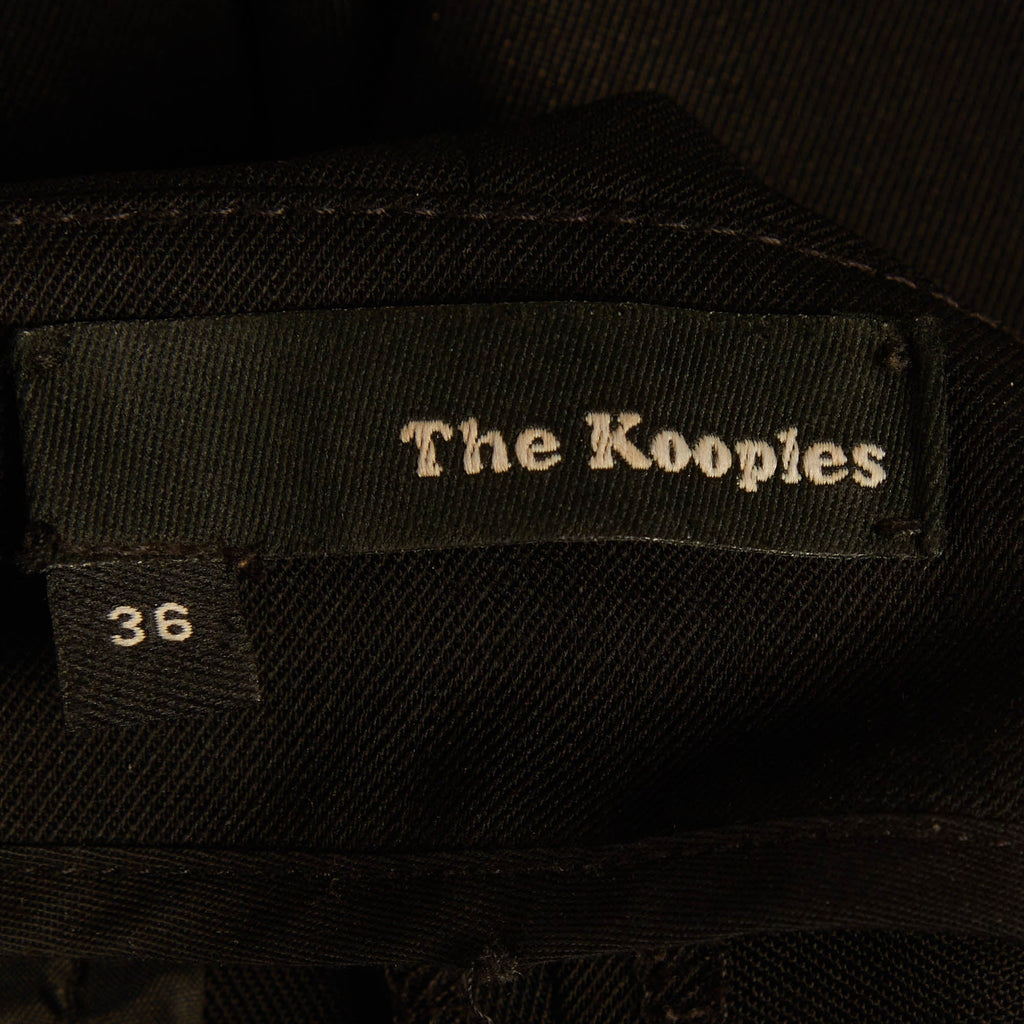 The Kooples Black Gabardine Straight Fit Trousers