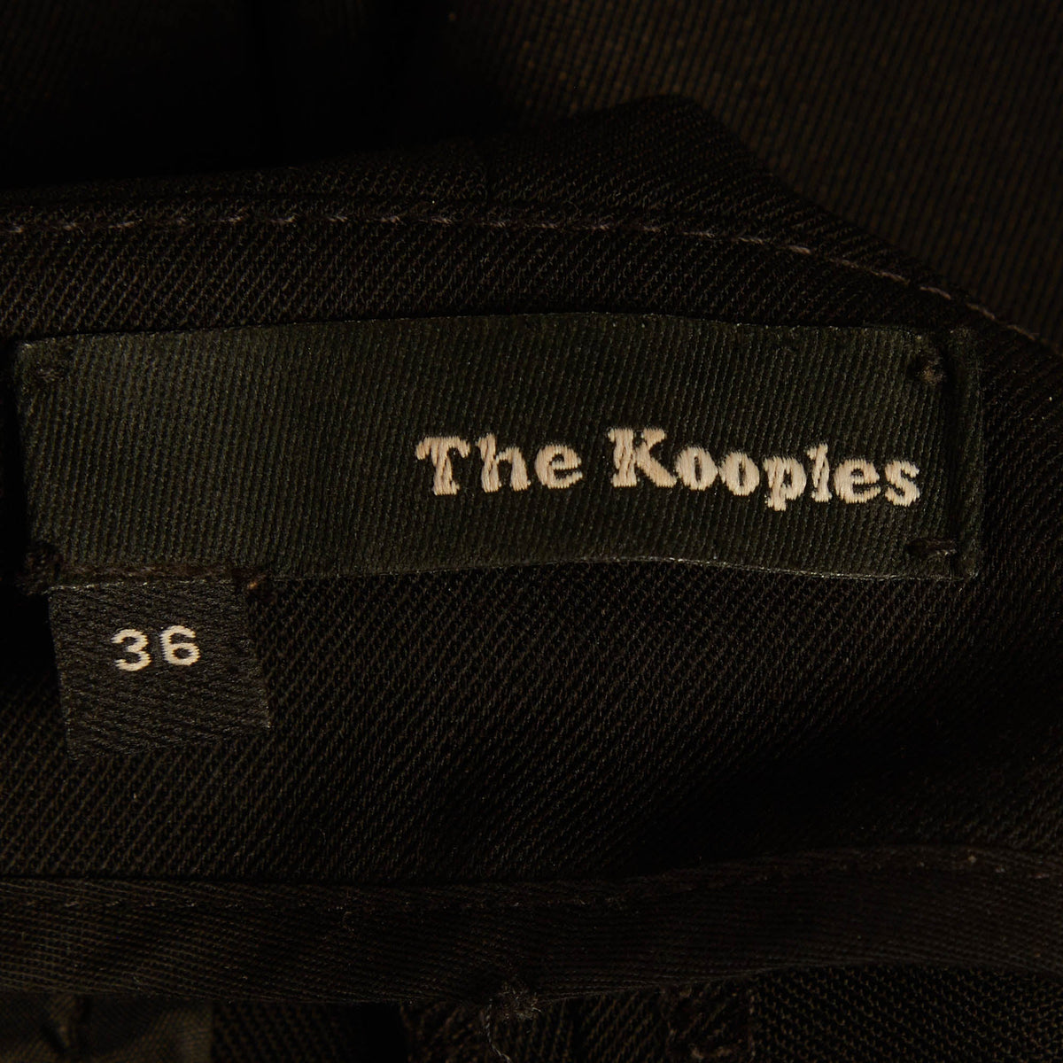 The Kooples Black Gabardine Straight Fit Trousers