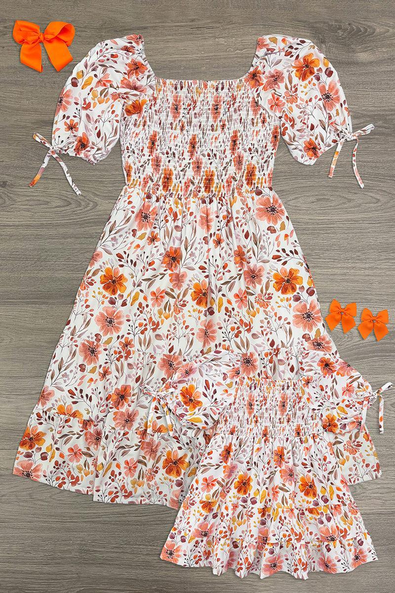 Mom & Me - Floral Fall Watercolor Dress