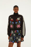 Ainika Floral Black Adidas Track Top