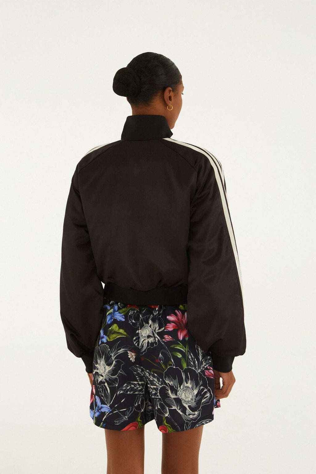 Ainika Floral Black Adidas Track Top