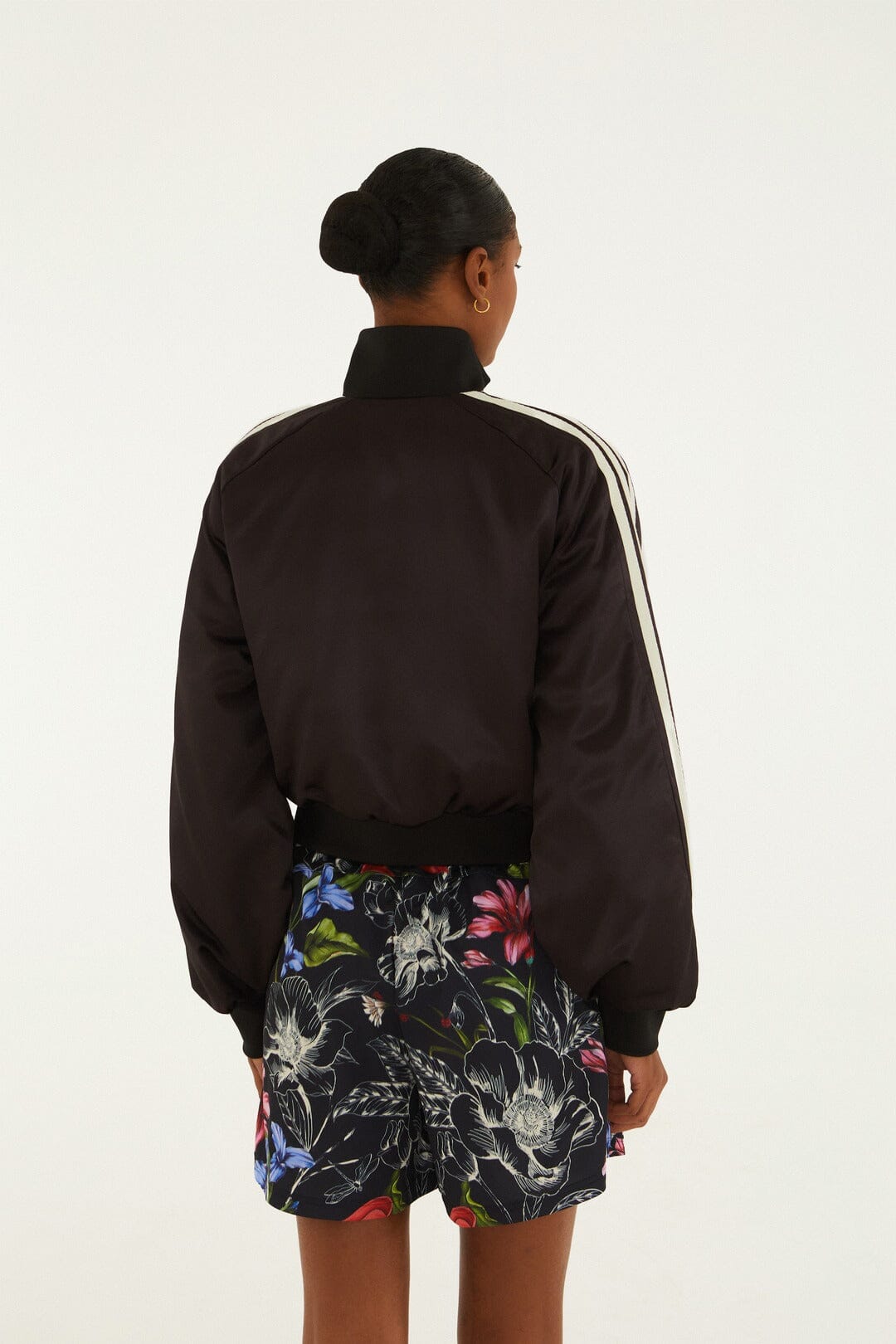 Ainika Floral Black Adidas Track Top