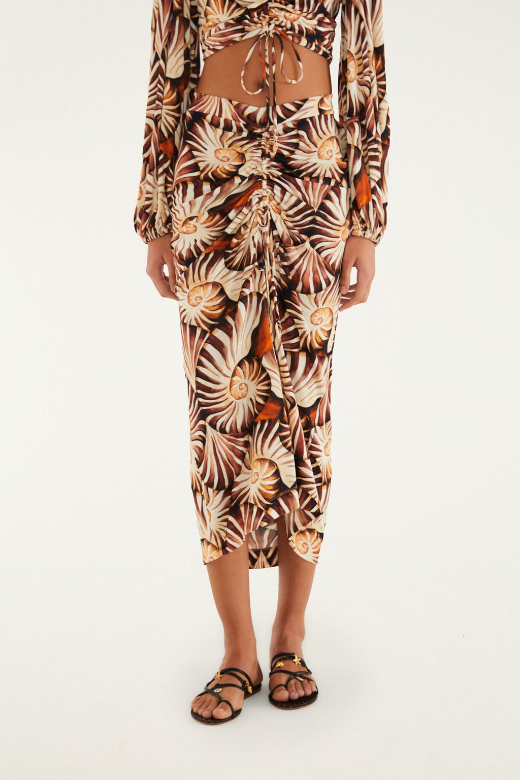 Ammonite Multicolor Midi Skirt