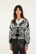 Arabesque Butterlfy Buttoned Knit Cardigan