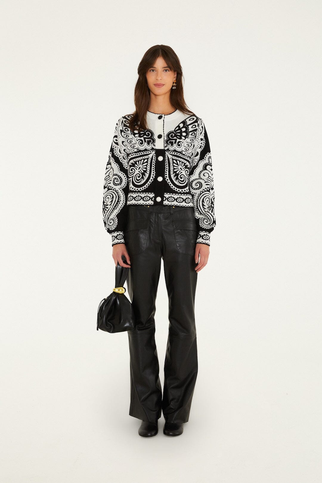 Arabesque Butterlfy Buttoned Knit Cardigan