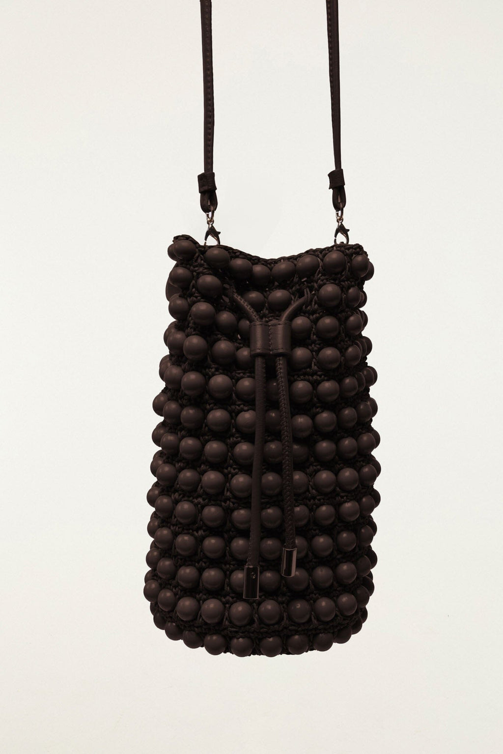 Beaded Macrame Bucket Bag