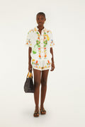 Off-White Biricutico Scarf Embroidered Drawstring Shorts