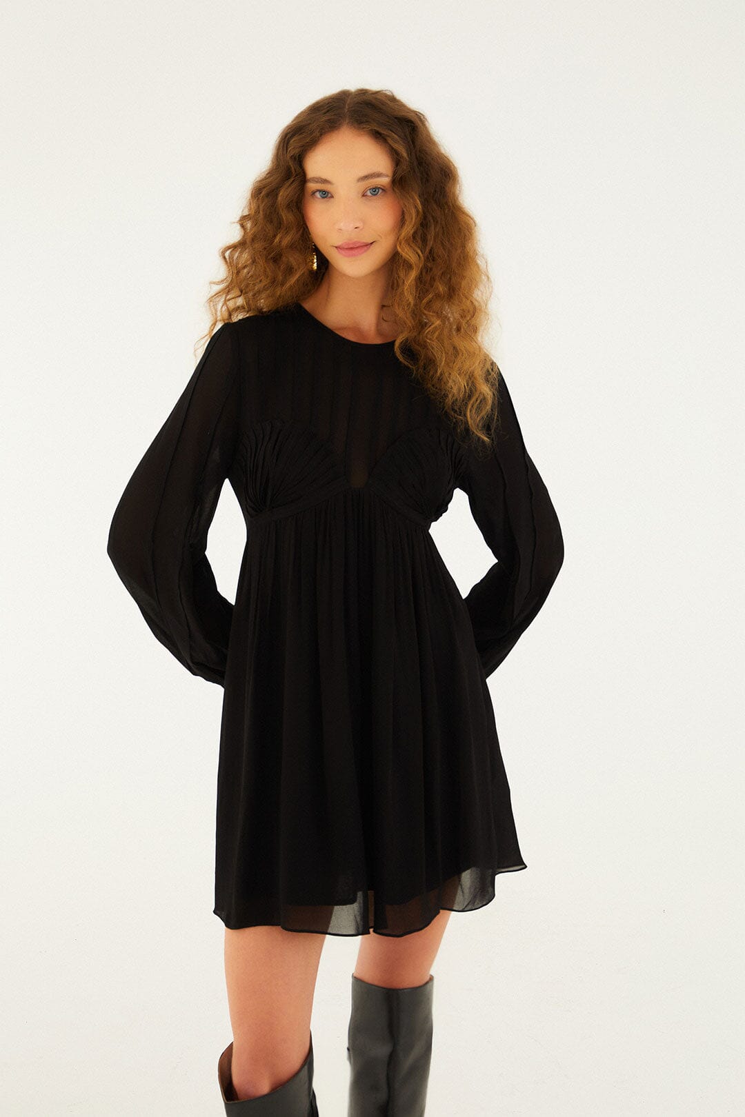 Black Shell Mini Dress