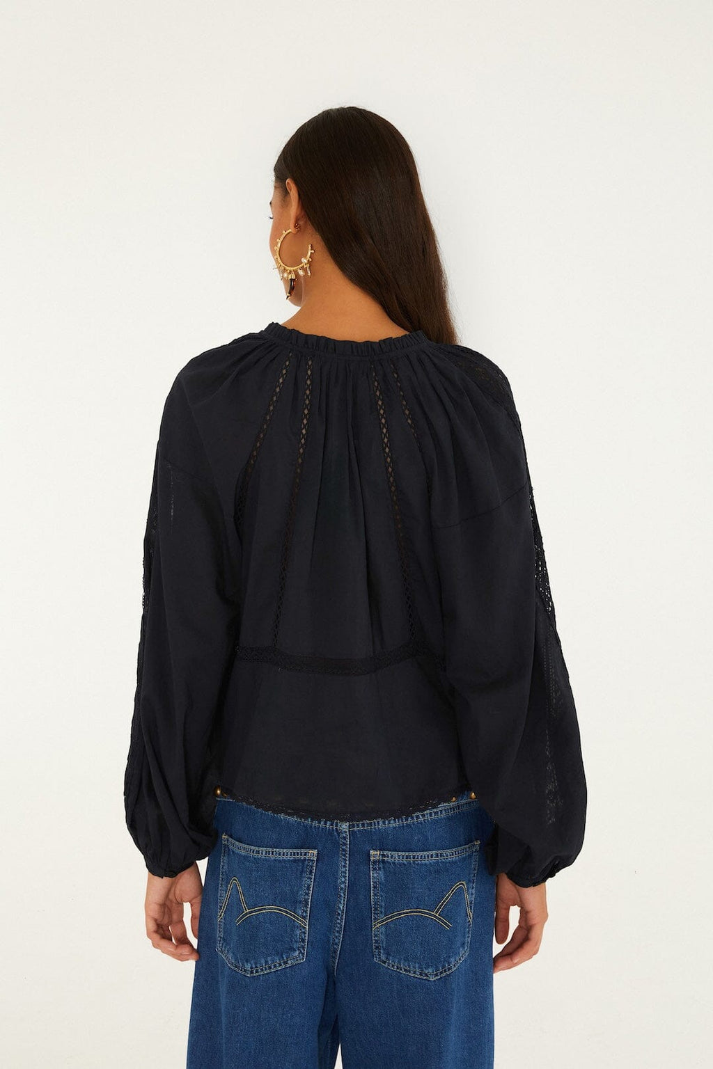 Boho Lace Long Sleeve Blouse